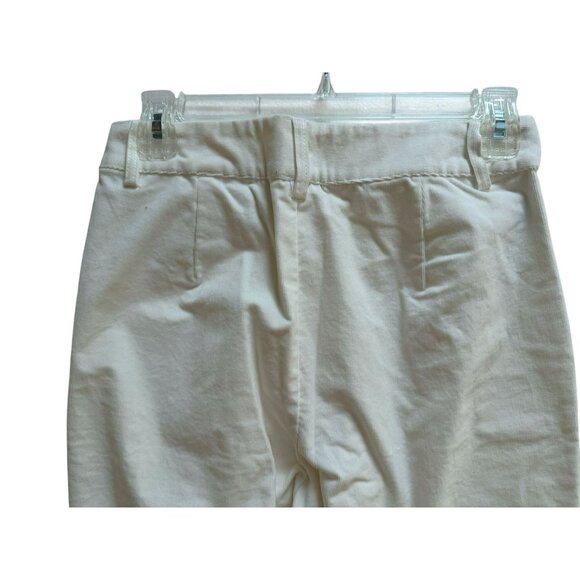 Anthropologie The Korner White Pinwale Cordurory Wide-Leg Bell Bottom Pants Sz 4 - Picture 3 of 4